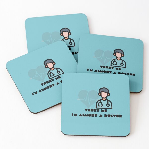 Item preview, Trust Me, I'm Almost a Doctor – Funny Medical Student Design blue medical students sticker  designed and sold by Art_IN_Design.