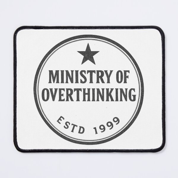 Item preview, Ministry of Overthinking ESTD 1999 Vintage Stamp Logo designed and sold by Oddifys.