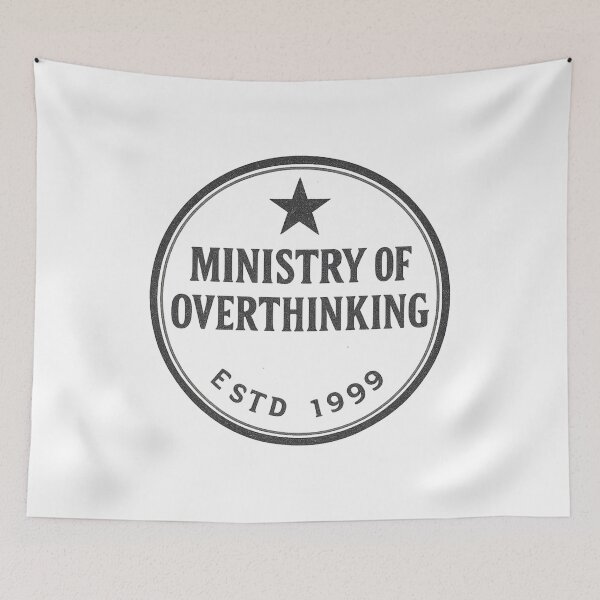 Item preview, Ministry of Overthinking ESTD 1999 Vintage Stamp Logo designed and sold by Oddifys.