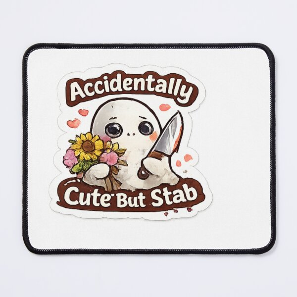 Item preview, Accidentally Cute But Stabby Ghost Sticker | Funny Spooky Halloween Design designed and sold by Jyotisima8929.