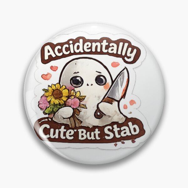 Item preview, Accidentally Cute But Stabby Ghost Sticker | Funny Spooky Halloween Design designed and sold by Jyotisima8929.