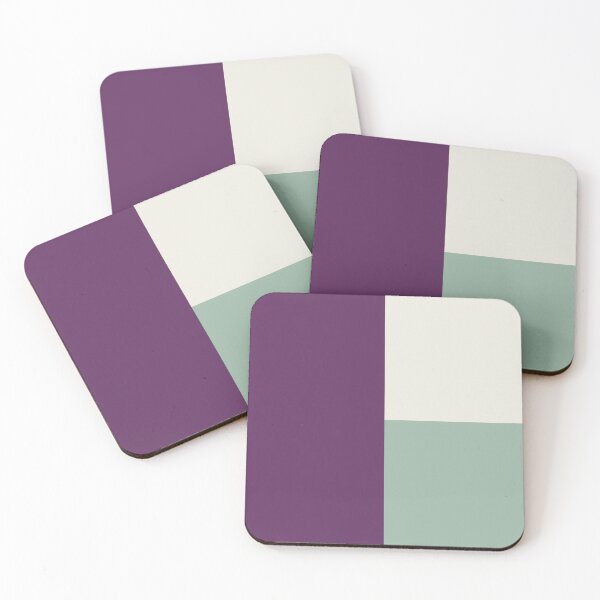 Item preview, AUBERGINE PURPLE, MUTED GREEN and CREAM 3 CHECKERS designed and sold by RachelMacht.