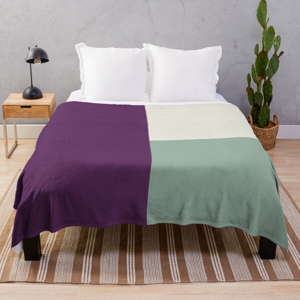 Item preview, AUBERGINE PURPLE, MUTED GREEN and CREAM 3 CHECKERS designed and sold by RachelMacht.