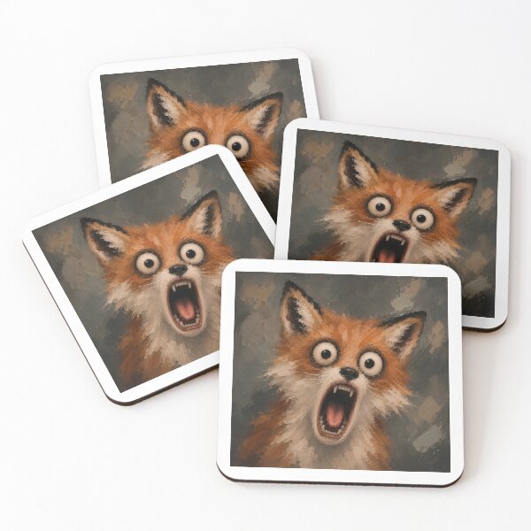 Item preview, Crazy Screaming Fox Horror Art designed and sold by VitSArt.