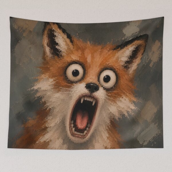 Item preview, Crazy Screaming Fox Horror Art designed and sold by VitSArt.