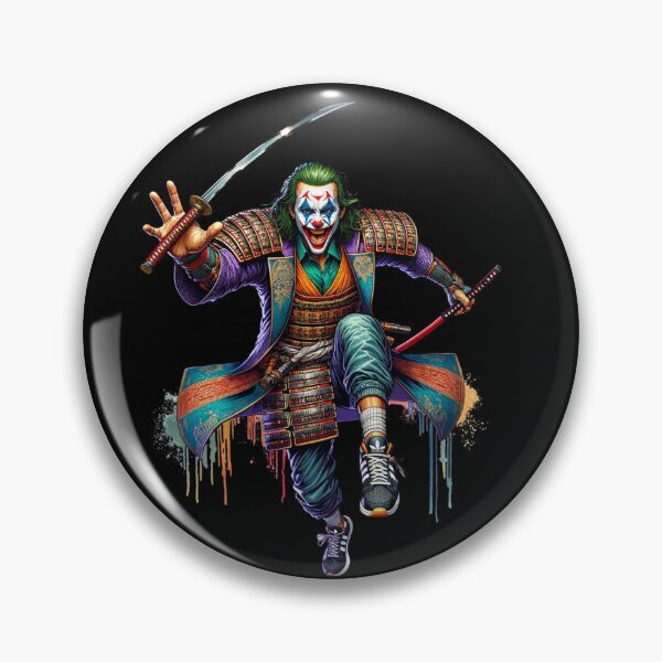 Item preview, Feudal Joker Samurai - Chaos Warrior Katana Dark Pop Art designed and sold by PrimalBeastLab.