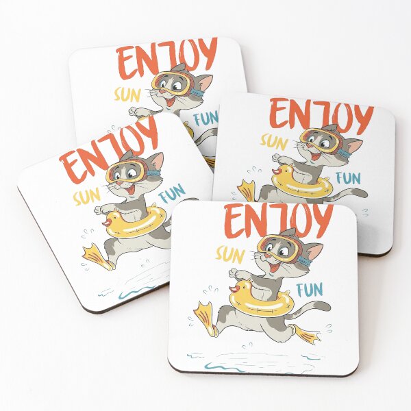 Item preview, Enjoy Sun Fun Funny Cat designed and sold by Ranasko.