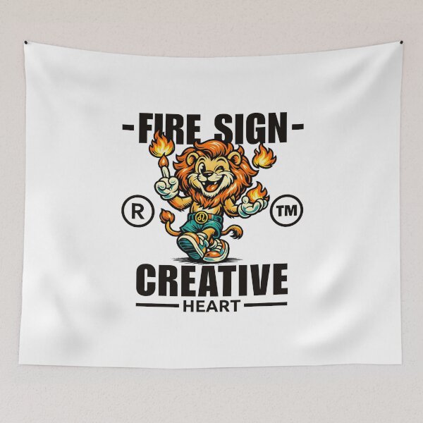 Item preview, Fire sign creative heart designed and sold by Peerless-Prime.