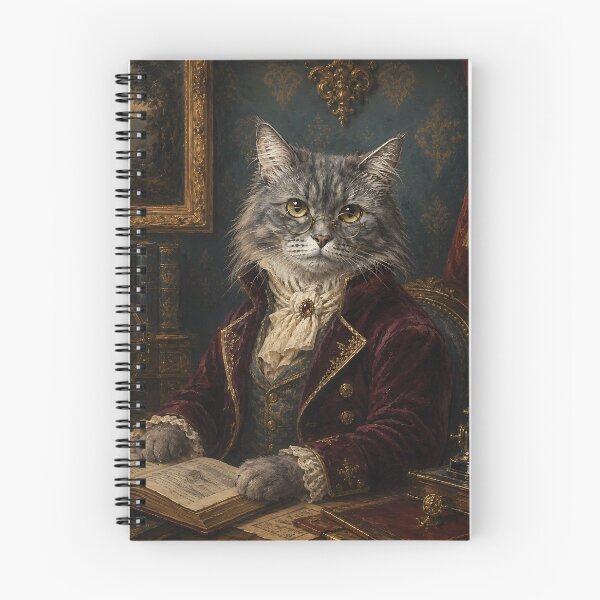 Item preview, Aristocratic Scholar Cat Portrait designed and sold by Charisma Enigma.
