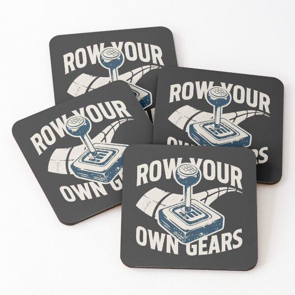 Item preview, Row Your Own Gears – Manual Transmission Car Enthusiast Retro Design designed and sold by ArcticFoxStudio.
