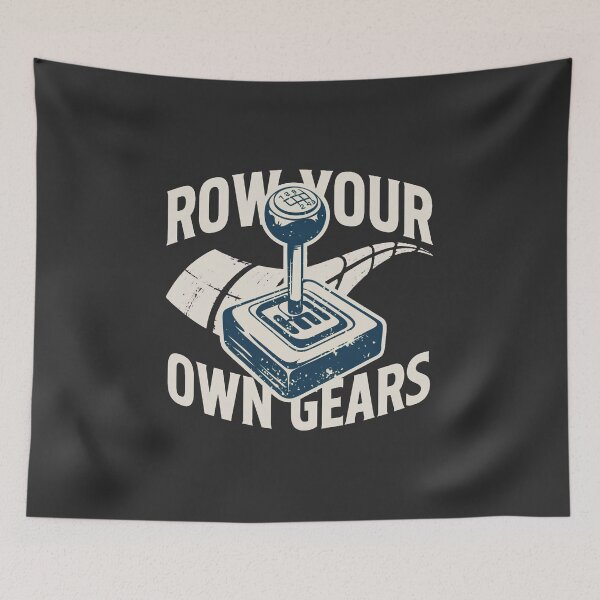 Item preview, Row Your Own Gears – Manual Transmission Car Enthusiast Retro Design designed and sold by ArcticFoxStudio.