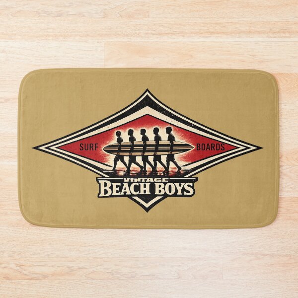 Item preview, Good Vibrations Retro Vintage sixties Surf boards bear Style Beach Boys diamond California Smile designed and sold by Kludoman.