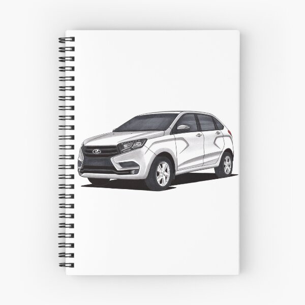 Item preview, Exclusive drawing classic Soviet Republic car white Lada Xray S with 4 cylinder turbo engine designed and sold by Cars23.