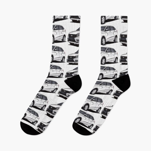Item preview, Exclusive drawing classic Soviet Republic car white Lada Xray S with 4 cylinder turbo engine designed and sold by Cars23.