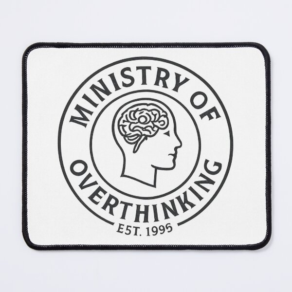 Item preview, Ministry of Overthinking Brain Seal Est 1995 Funny Mental Health designed and sold by Oddifys.