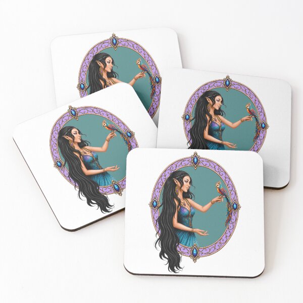 Item preview, Elven Beauty & The Feathered Companion designed and sold by Illustrations & Designs by Michelle Moore.