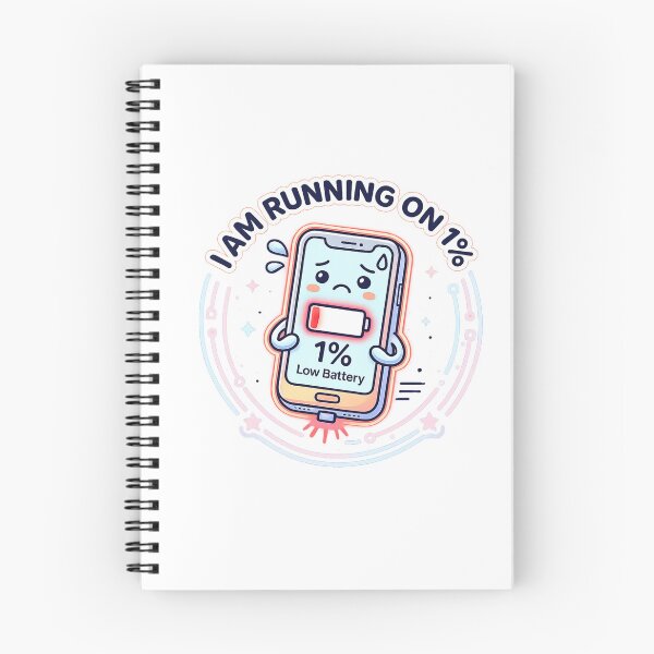 Item preview, Running on 1% Battery – Funny Low Battery Phone Sticker designed and sold by Dinaelsherkawy.