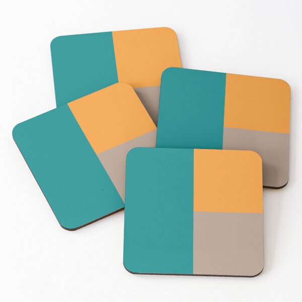 Item preview, Copy of WARM TAUPE, ORANGE and TEAL 3 CHECKERS designed and sold by RachelMacht.