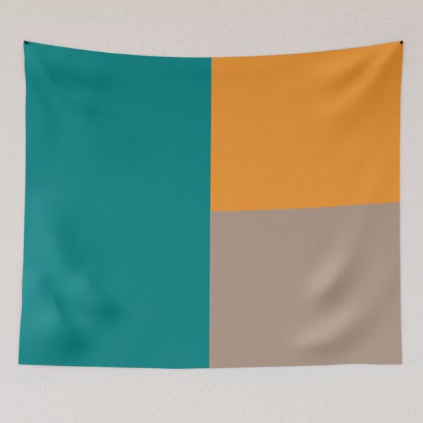 Item preview, Copy of WARM TAUPE, ORANGE and TEAL 3 CHECKERS designed and sold by RachelMacht.