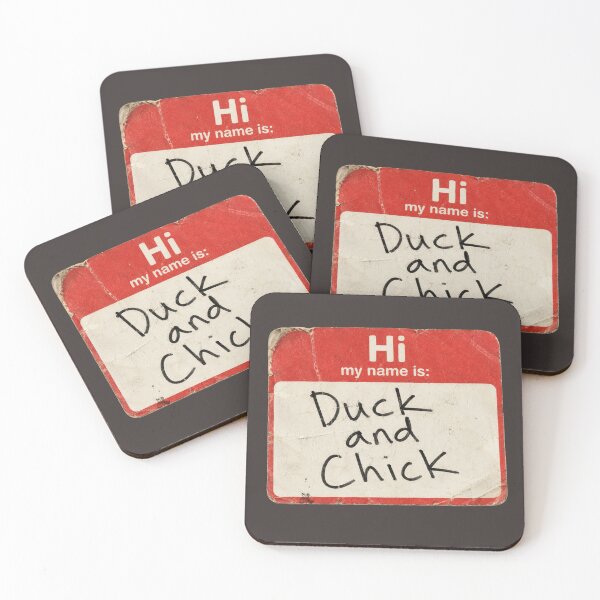 Item preview, Duck and Chick Friends TV Show Fan Art | Joey and Chandler Pet Name Tag Retro designed and sold by TheStephanieRome.