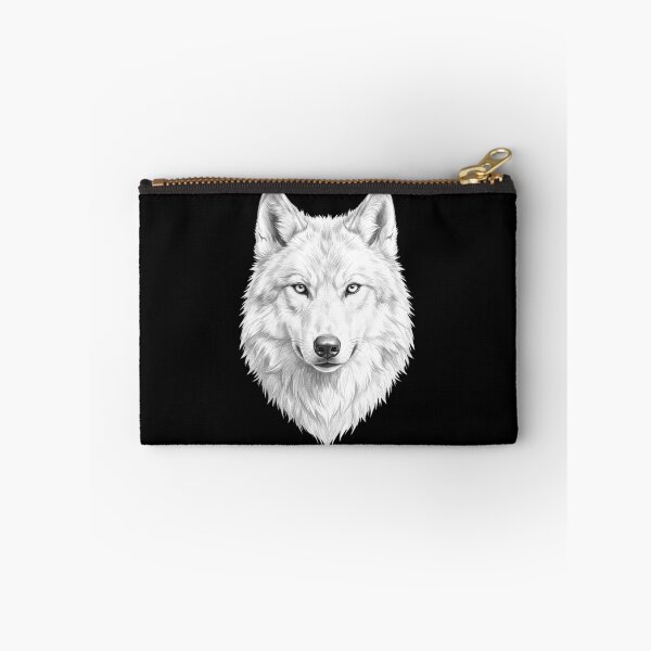 Item preview, Majestic White Wolf Face Realistic Sketch designed and sold by GiggleInkTees.