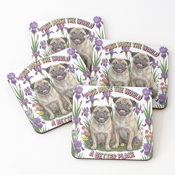 Item preview, Pug Dogs Better Place T-Shirt designed and sold by candiscamera.
