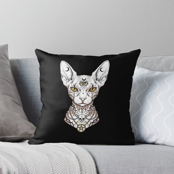 Item preview, Vintage Gothic Sphynx Cat Tattoo Flash Goth T-Shirt designed and sold by happyshirt27.