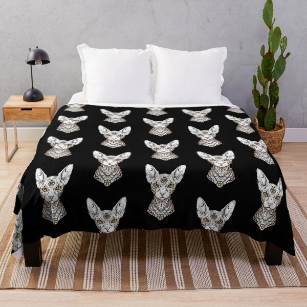 Item preview, Vintage Gothic Sphynx Cat Tattoo Flash Goth T-Shirt designed and sold by happyshirt27.