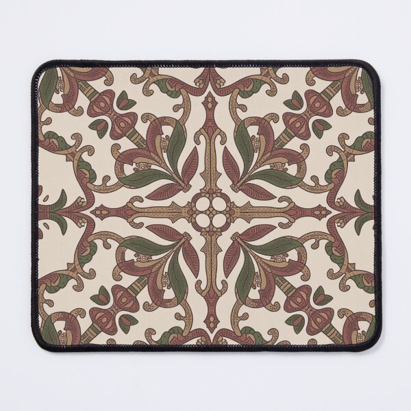 Item preview, Ornate Renaissance Floral Pattern | Rich Maroon Green Baroque Seamless Repeat designed and sold by Midnight Veil Designs.