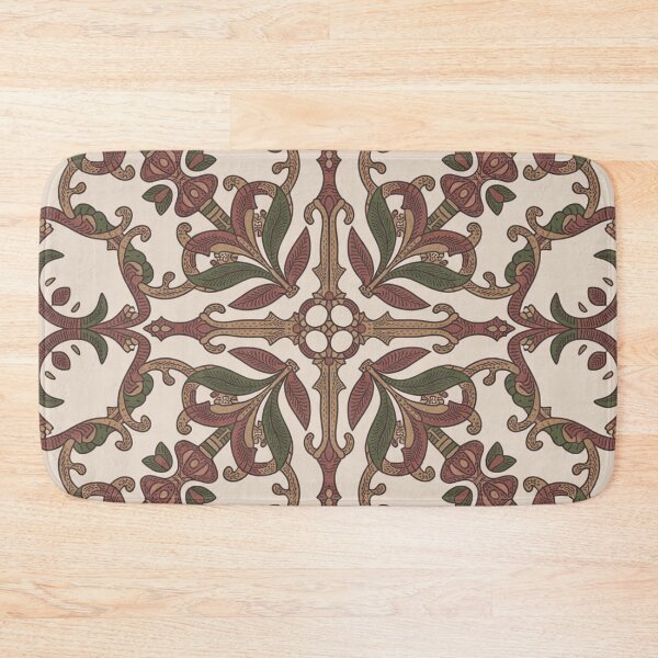 Item preview, Ornate Renaissance Floral Pattern | Rich Maroon Green Baroque Seamless Repeat designed and sold by Midnight Veil Designs.