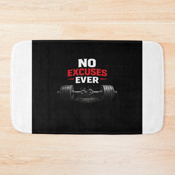 Item preview, No Excuses Ever Gym Motivation Design designed and sold by Wild Horizon Studio.