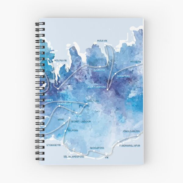 Item preview, iceland trip illustration designed and sold by printmaps.