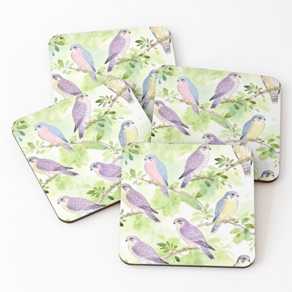 Item preview, Colorful Falcons Watercolor Pattern designed and sold by wissal.studio.