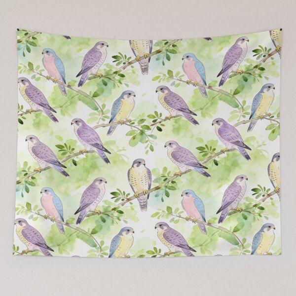 Item preview, Colorful Falcons Watercolor Pattern designed and sold by Thewissal.