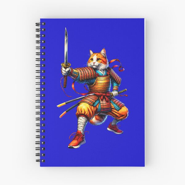 Artikelvorschau, Samurai-Katzenkrieger – Katana schwingendes anthropomorphes Biest (Pop-Art) entworfen und verkauft von PrimalBeastLab.