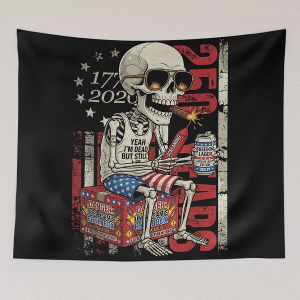 Item preview, America Semiquincentennial 250 Years Skeleton Smoking Cigar 4th Of July Fireworks designed and sold by PhocoNibict.