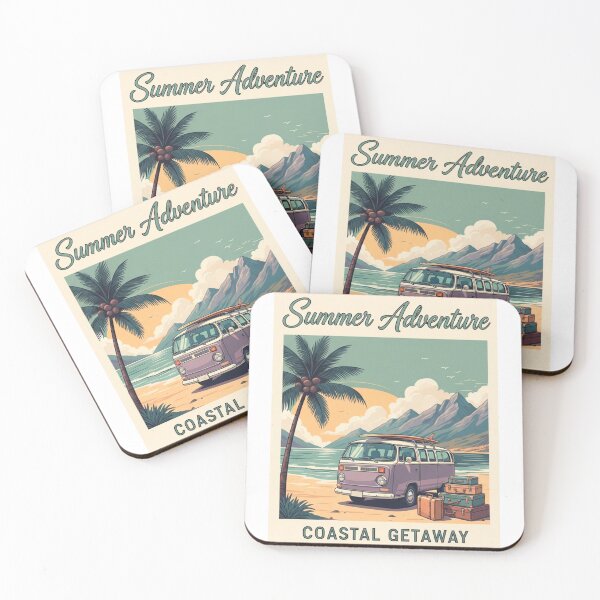 Item preview, Retro Summer Van Life Adventure Coastal Getaway Poster designed and sold by SholoStudio.