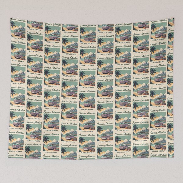 Item preview, Retro Summer Van Life Adventure Coastal Getaway Poster designed and sold by SholoStudio.