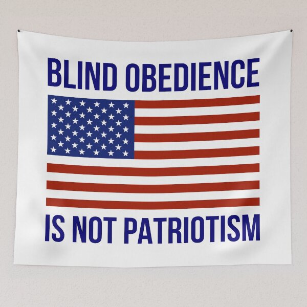 Item preview, Blind obedience is not patriotism  designed and sold by Rachel the Artist .