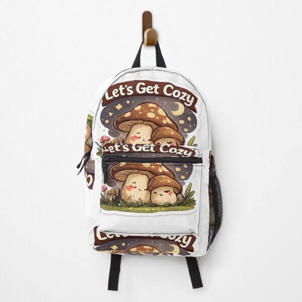 Item preview, Let's Get Cozy Cute Mushroom Sticker | Cottagecore Kawaii Design designed and sold by Jyotisima8929.