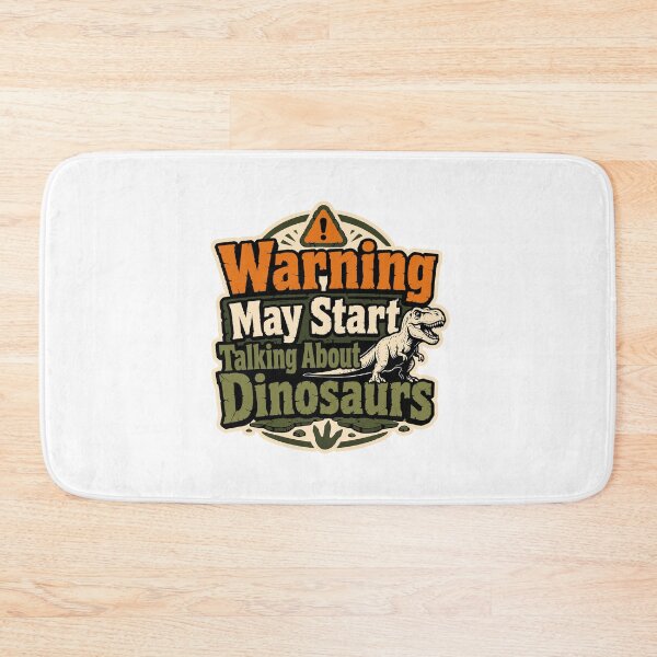 Item preview, Vintage-style Warning May Start Talking About Dinosaurs designed and sold by KMDPRESS.