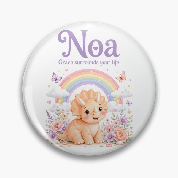 Item preview, Noa Dinosaur Nursery Wall Art – Cute Rainbow Baby Room Decor designed and sold by LoveNurseries.