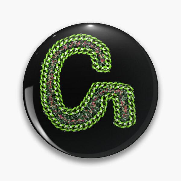 Item preview, Green Floral Chain Monogram Letter G designed and sold by Meiguilin.