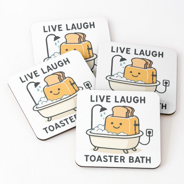 Item preview, Live Laugh Toaster Bath Dark Humor Funny Meme designed and sold by RetroMini2026.