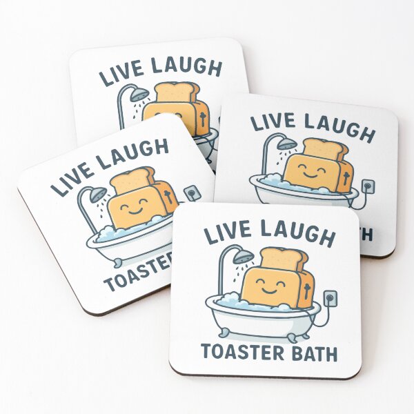 Item preview, Live Laugh Toaster Bath Funny Meme Dark Humor Parody designed and sold by RetroMini2026.