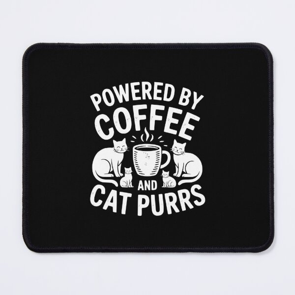 Item preview, Powered By Coffee And Cat Purrs designed and sold by theartfulaspie.