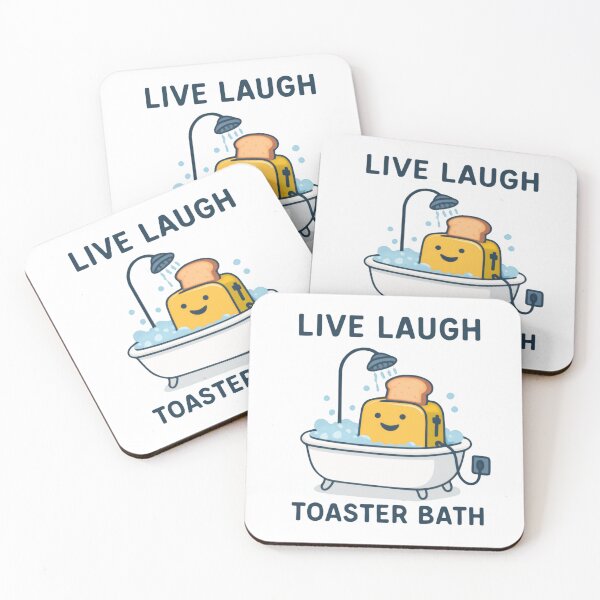 Item preview, Live Laugh Toaster Bath Dark Humor Meme Sarcastic Joke designed and sold by RetroMini2026.
