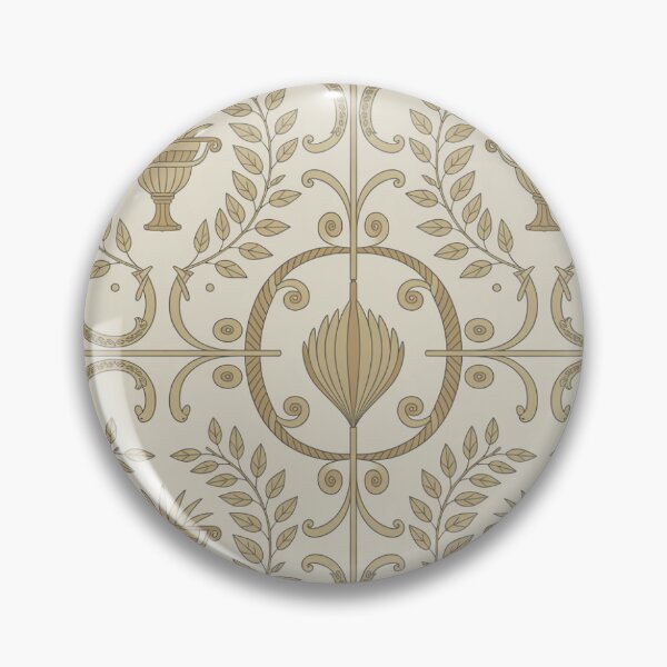 Item preview, Elegant Neoclassical Urn Pattern | Olive Gold Grecian Seamless Repeat designed and sold by Midnight Veil Designs.