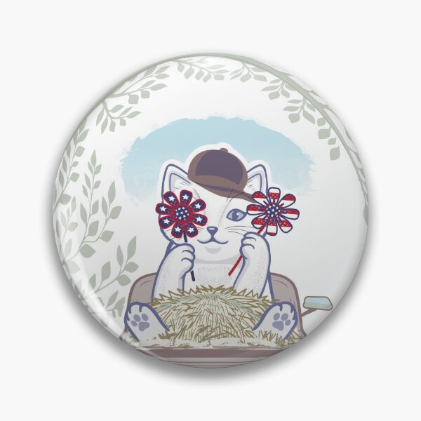 Item preview, USA Hayride Flower Cat designed and sold by catnbloom.