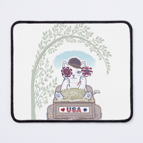 Item preview, USA Hayride Flower Cat designed and sold by catnbloom.
